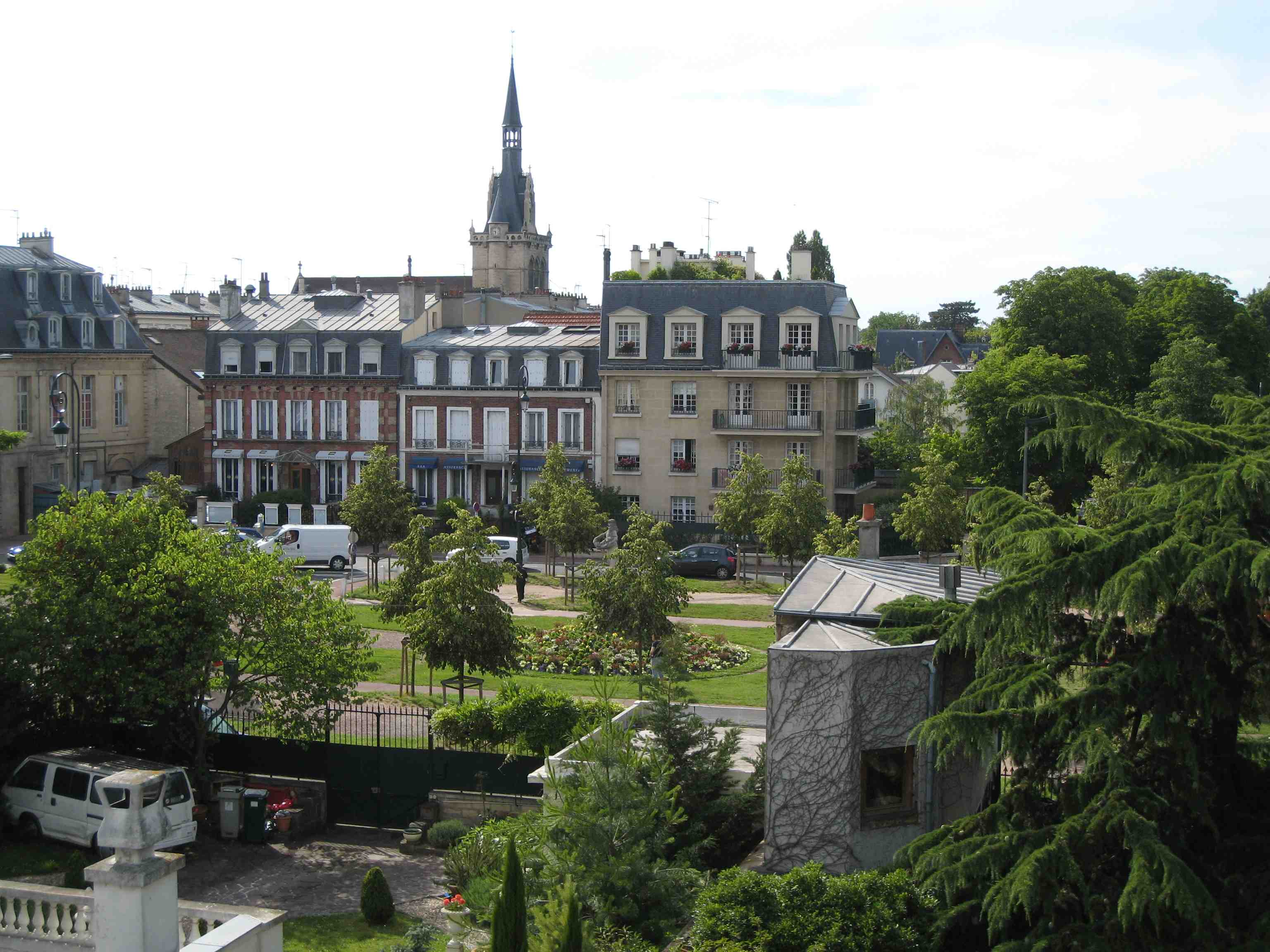 Vue sur le parc et le centre ville